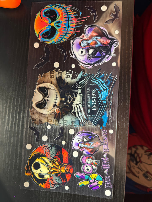 Nightmare Before Christmas Cup Decal