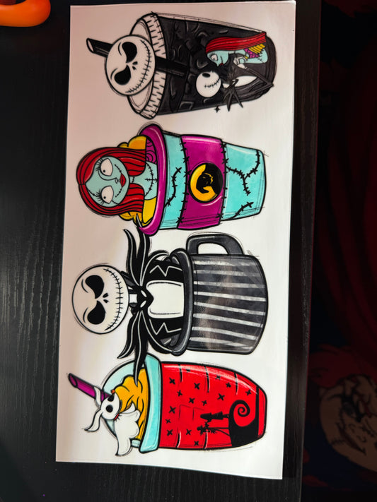 Nightmare Before Christmas Cup Decal