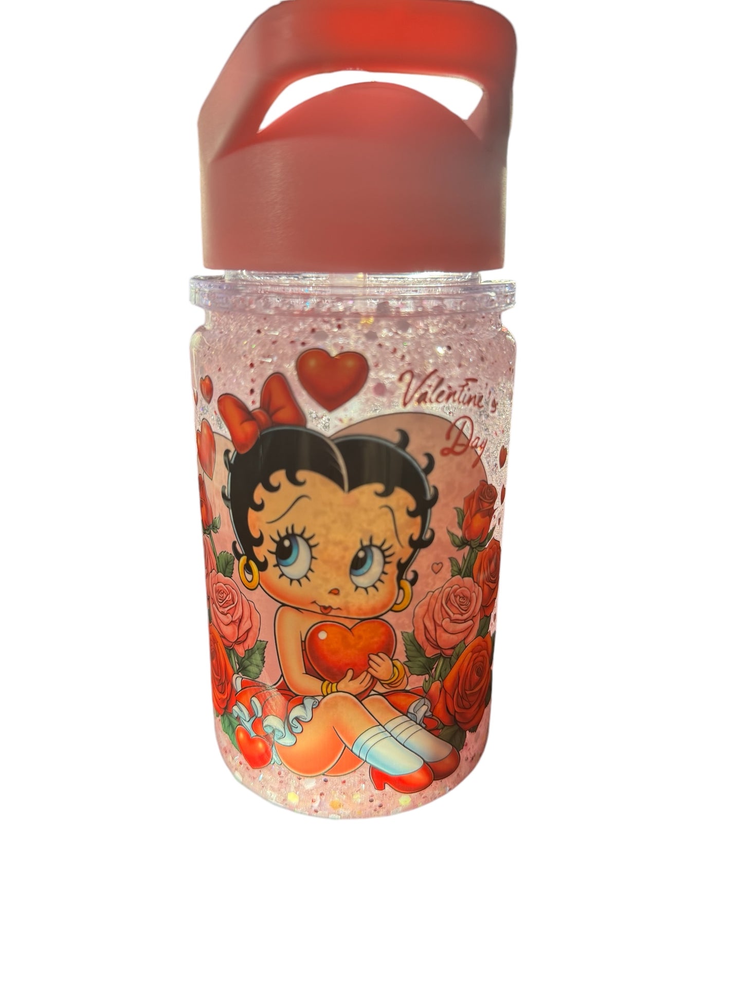 12oz glitter water bottle